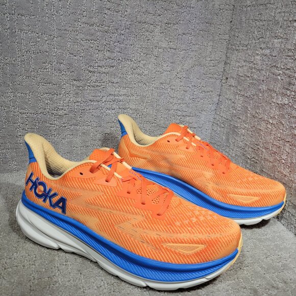 Hoka One One Clifton 9 Men's Size 13D Orange Impala Athletic Running Sneakers. - Picture 11 of 13